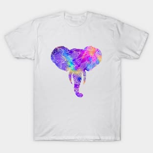 Rainbow Mandala Pattern Elephant T-Shirt